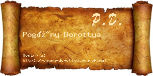 Pogány Dorottya névjegykártya